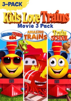 DVD Kids Love Trains Movie 3 Pack Book