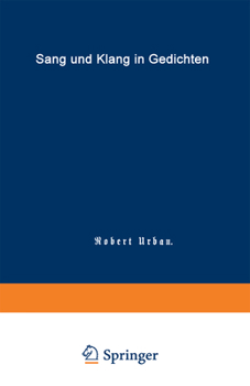 Paperback Sang Und Klang in Gedichten [German] Book