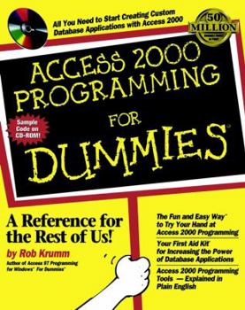 Paperback Access 2000 Programming for Dummies Book