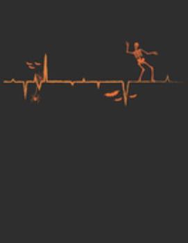 Halloween Skeleton: Cute Halloween Skeleton Heartbeat Lined White Paper Journal / Notebook Gift Idea for Girl & Boys