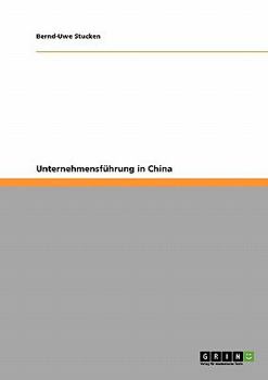 Paperback Unternehmensführung in China [German] Book