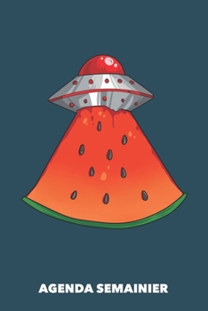 Agenda Semainier: Invasion estivale A5 manuscrit florale - Carnet hebdomadaire 52 semaines pour les gens à la mode (bleu marine) (French Edition)