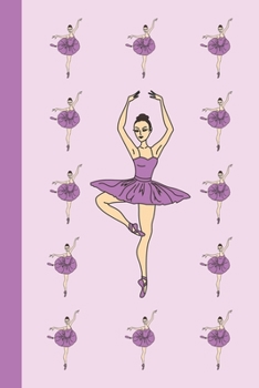 Journal: Ballerinas en Pointe (Violet Purple) 6x9 - DOT JOURNAL - Journal with dot grid paper - dotted pages with light grey dots