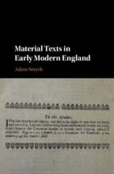 Hardcover Material Texts in Early Modern England Book