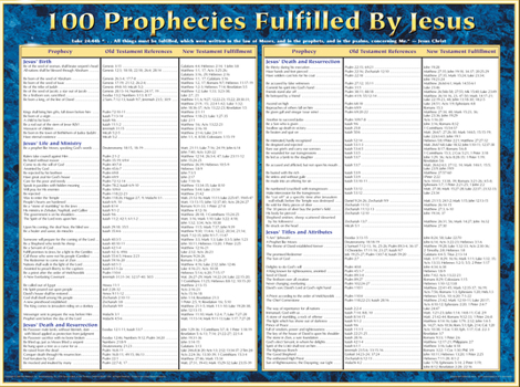 Wall Chart 100 Prophecies Fulfilled by Jesus Wall Chart Book