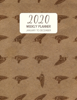 2020 Weekly Planner January to December: Dated Diary With To Do Notes & Inspirational Quotes - Ocarina (Vintage Music Calendar Planners)