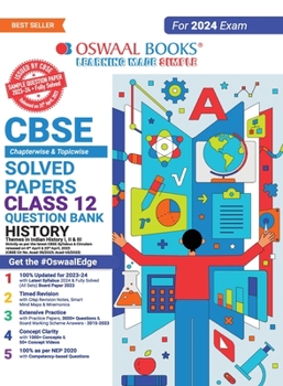 Paperback Oswaal CBSE Chapterwise Solved Papers 2023-2014 History Class 12th (2024 Exam) Book