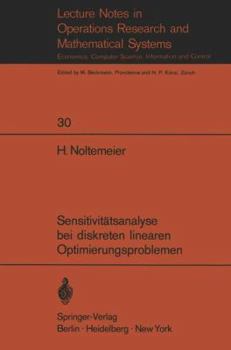 Paperback Sensitivitätsanalyse Bei Diskreten Linearen Optimierungsproblemen [German] Book