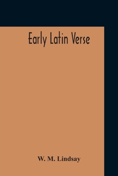 Paperback Early Latin Verse Book