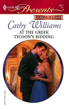 Mass Market Paperback At the Greek Tycoon's Bidding [Large Print] Book