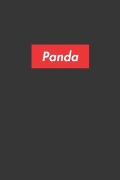 Panda Notebook: Lined Journal, 120 Pages, 6 x 9, Affordable Red Box Logo Style Gift Journal Matte Finish