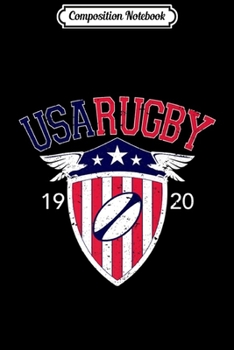 Paperback Composition Notebook: Vintage Rugby USA Journal/Notebook Blank Lined Ruled 6x9 100 Pages Book