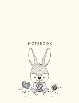 Paperback Notebook: Cute bunny on yellow cover and Dot Graph Line Sketch pages, Extra large (8.5 x 11) inches, 110 pages, White paper, Ske Book