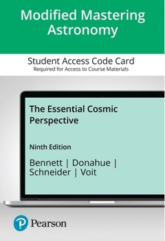 Printed Access Code The Modified Mastering Astronomy with Pearson Etext -- Standalone Access Card -- For Essential Cosmic Perspective Book