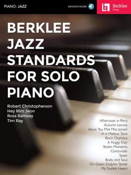 Paperback Berklee Jazz Standards for Solo Piano (Book/Online Audio) Book