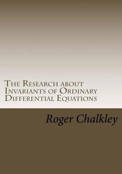 Paperback The Research about Invariants of Ordinary Differential Equations Book