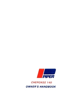 Paperback Piper Cherokee 140 Owner's Handbook: (pa-28-140 1964-68) Book