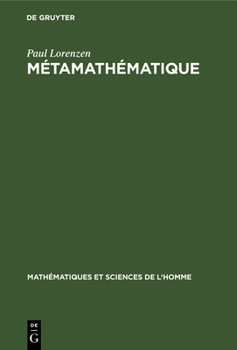 Hardcover Métamathématique [French] Book