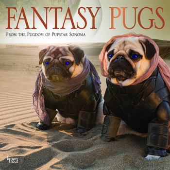 Calendar Fantasy Pugs 2023 Square Foil Book