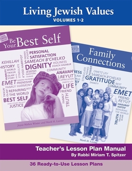 Paperback Living Jewish Values Lesson Plan Manual (Vol 1 & 2) Book