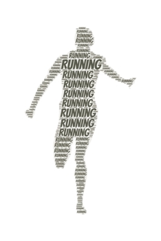 Running: Notebook, Journal | Lined Paper | 120 Pages DIN A5 (6 x 9") | Notes, Drawings, Planer, Diary, Organization | Word Cloud Present