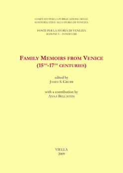 Paperback Family Memoirs from Venice (15th-17th Centuries) Book