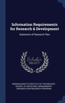Hardcover Information Requirements for Research & Development: Statement of Research Plan Book