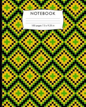 Paperback Notebook: Kwanza African pattern Hand Writing Paper. 100 pages handwriting book 7.5 x 9.25 inches for practice writing. Book