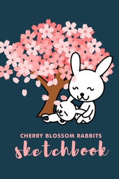 Paperback Cherry Blossom Rabbits: Sketch Book, blank pages Book