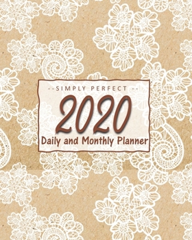 2020 Monthly and Daily Planner: Calendar + Schedule : Kraft Paper Lace Design