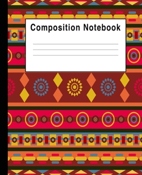 Paperback Composition Notebook: Blank Lined College Ruled Geometric Blank Lined Book
