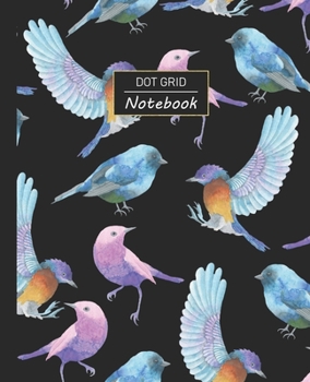 Paperback Dot Grid Notebook: Dotted Grid Notebook/Journal - Watercolor Jungle Birds - 100 Pages - 7.5" x 9.25" - Children Kids Girls Teens Women - Book