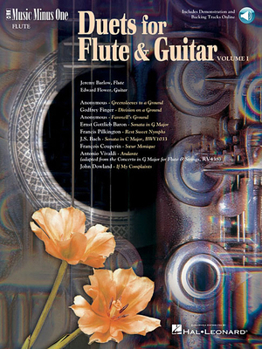 Paperback Flute & Guitar Duets - Vol. I: Music Minus One Flute and Guitar [With 2 CD's] Book