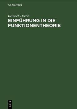 Hardcover Einführung in Die Funktionentheorie [German] Book