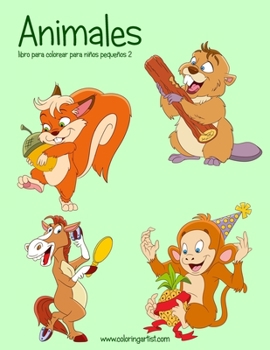 Paperback Animales libro para colorear para niños pequeños 2 [Spanish] Book