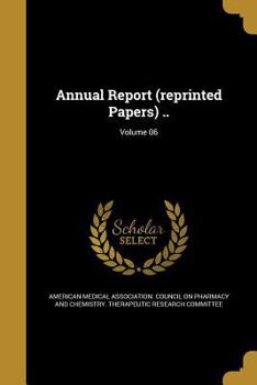 Paperback Annual Report (reprinted Papers) ..; Volume 06 Book