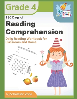 Paperback 180 Days of Reading Comprehension, Grade 4: Daily Reading Workbook for Classroom and Home, Reading Comprehension and Phonics Practice, School Level Ac Book