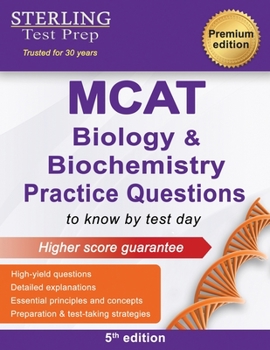 Paperback MCAT Biology & Biochemistry Practice Questions: High Yield MCAT Questions Book