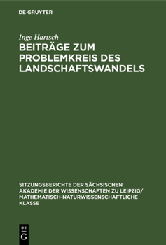 Hardcover Beiträge Zum Problemkreis Des Landschaftswandels [German] Book