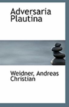 Paperback Adversaria Plautina Book