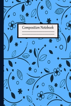 Paperback Composition Notebook: Crystal bleu Background 120 Pages Lined Journal - 6x9 Inches College Ruled - School Subject Book Notes: Unique Design, Book