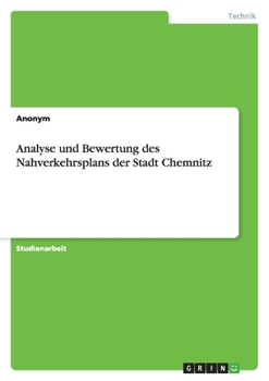 Paperback Analyse und Bewertung des Nahverkehrsplans der Stadt Chemnitz [German] Book
