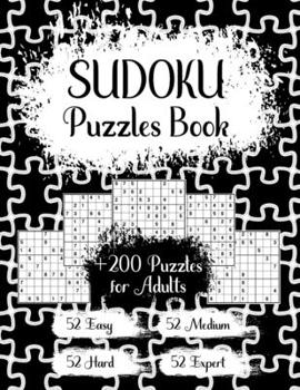 Paperback Sudoku Puzzle Book: Easy to Expert Sudoku Puzzles for Adults with Answers - Black cover Book