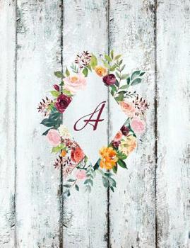 Paperback A: Initial Monogram Country Style College Ruled Notebook and Journal Book