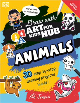 Paperback Draw with Art for Kids Hub Animals Book