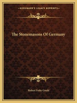 Paperback The Stonemasons Of Germany Book