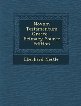 Paperback Novum Testamentum Graece - Primary Source Edition [Finnish] Book