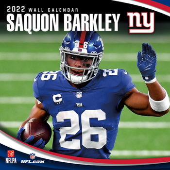 Calendar New York Giants Saquon Barkley 2022 12x12 Player Wall Calendar Book