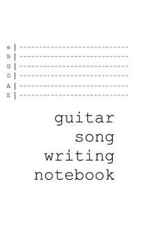 Paperback Guitar Song Writing Notebook Book