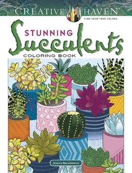 Paperback Creative Haven Stunning Succulents Coloring Book